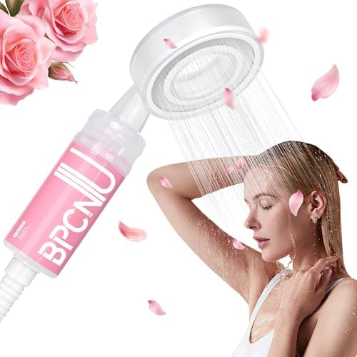 Aromatherapy Shower Head with Handheld – Filtered High Pressure Spa Shower for Softer Skin & Hair, Hard Water Filter with Woody Cedar Scent(rose) by Unknown