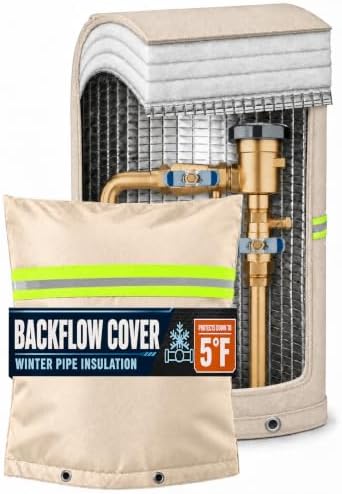 Bitubi Insulated Backflow Cover for Freeze Protection, 24" W x 36" H, Beige by PatioFurnitureCovers