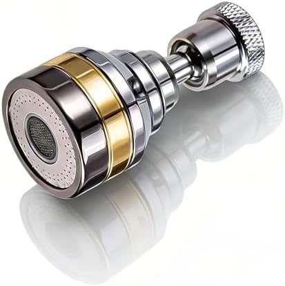 360° Swivel Kitchen Faucet Aerator Replacement 2-function Kitchen Faucet Sprayer Attachment Faucet Nozzle Attachment Water-Saving Faucet Head Replacement Part 55/64'' Female Thread,Short by Unknown