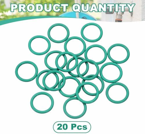 HARFINGTON 20 Pcs Fluorine Rubber O-Rings 20.5mm OD 15.7mm ID 2.4mm Width Round Sealing O Ring Seal Gasket for Industrial Engines Plumbing Faucet Hose Automotive - Image 3