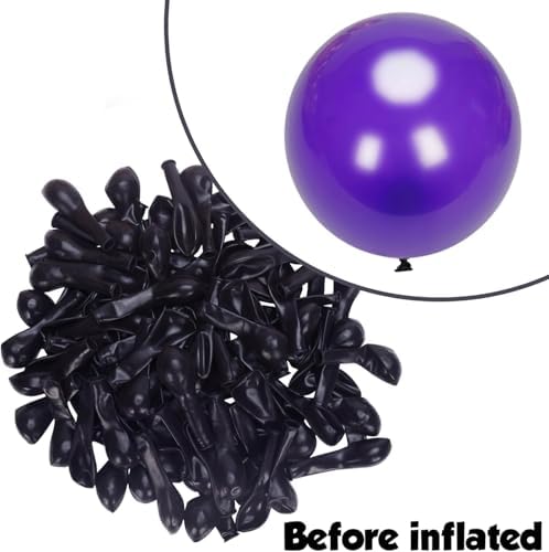 Purple and Gold Balloon Garland Arch Kit - Dark Purple and Metallic Explosion Gold Star Balloons for Birthday Graduation Baby Shower Adults Prom Luxury Violet Royal Party Decorations - Image 3