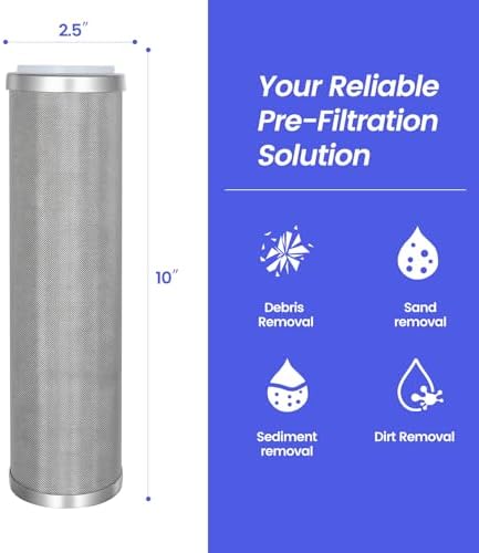 Stainless Steel Cleanable Wire Mesh Filter Cartridge 10”Length,2.5"OD(200 Micron) - Image 2