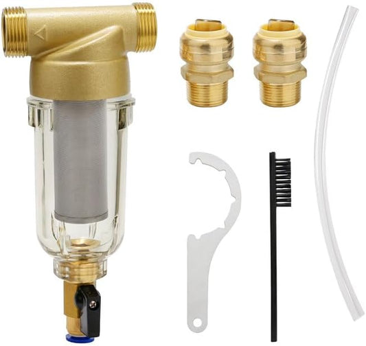 Spin Down Sediment Filter, Whole House Water Filter, Sediment Water Filter, Home Water Filter, 50 Micron by Watflow