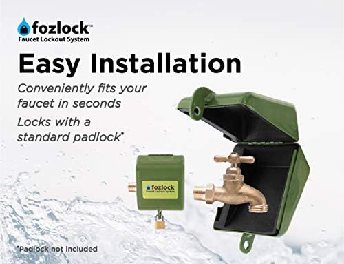 Fozlock Outdoor Faucet Lock System, Green – Insulated Garden Hose Bibb Cover and Lock, Easy to Install – This Outdoor Water Faucet Lock Prevents Water Theft and Vandalism - Image 3