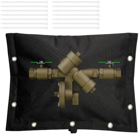 20"W x 16"H 3-Way Opening Backflow Preventer Insulation Cover, Black (5°F) by Sfcddtlg