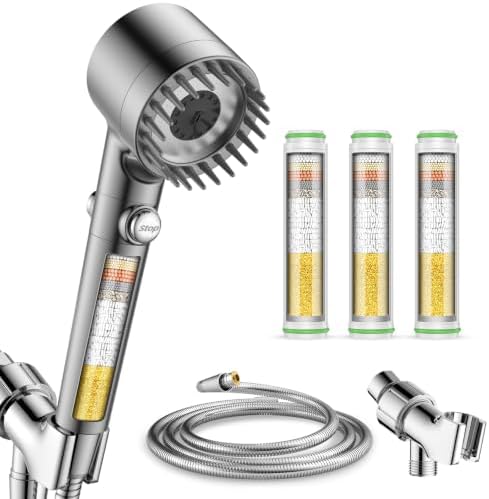 Filtered Shower Head with Handheld 3PCS Filters ShowerHead by Fitespot