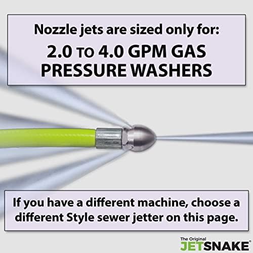 50 FT Sewer Jetter for Gas Pressure Washers - Flexible Steel Braid - Image 4