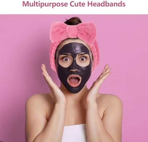 Ondder Spa Headbands Set for Women - 8 Pcs Terry Cloth Fuzzy Headbands for Skincare, Makeup Application, Face Washing and Hair Care - Image 4
