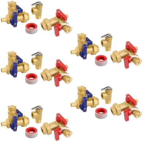 5 Sets Niikappu Tankless Water Heater Valve Kit, 3/4" FIP x PEX(Tool053-5) by Unknown