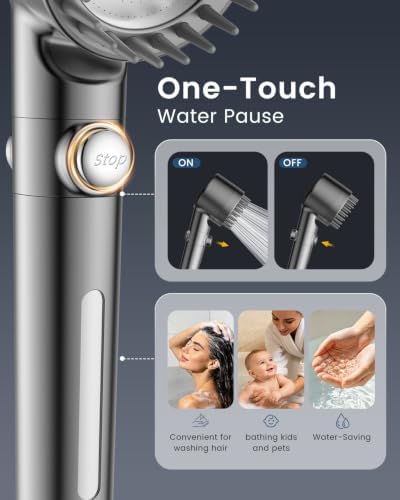 Filtered Shower Head with Handheld,4 Filters,High Pressure Shower Heads - Image 4