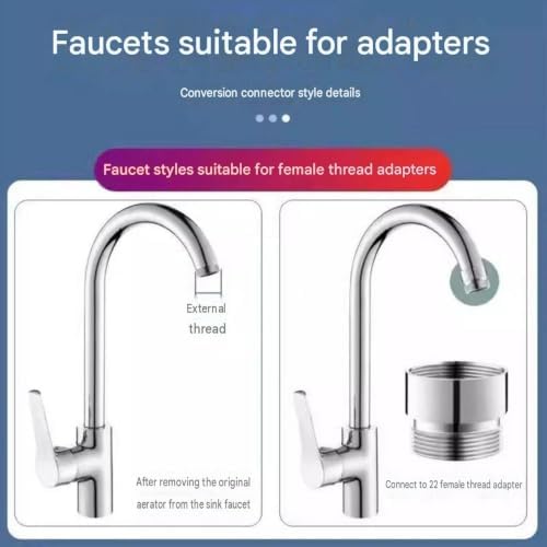 Faucet Adapter for Sink Aerator Water Filter Purifier Connector (5,22 outside 24 outside) - Image 3