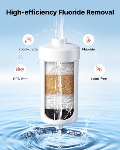 VEVOR Gravity-fed Water Filter System, 2.25G 304 Stainless-Steel Countertop Water Filtration System, Reduces Lead and up to 99% of Chlorine, w/ 2 Carbon Filter, 2 Defluorination Filter, Spigot, Stand - Image 3