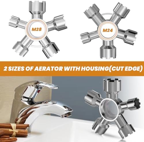 Heavy-Duty 10-in-1 Faucet Aerator Removal Tool Universal Metal Aerator Key - Image 5