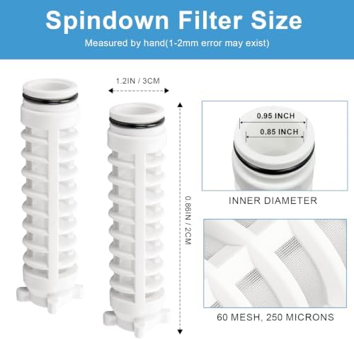 1" 60 Mesh Spin Down Filter Replacement Rusco Vu-Flow - Image 3