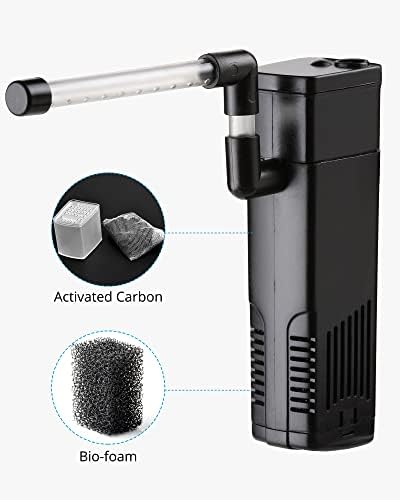 NICREW Internal Aquarium Filter for Fish Tank up to 5 Gallons, 40 GPH - Image 4