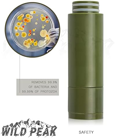 Wild Peak Stay Alive-3 Outdoor Tactical 4-Stage Water Filter Emergency Pump with Activated Carbon for Survival, Camping, Hiking, Climbing, Backpacking (5000 Liters) - Image 4