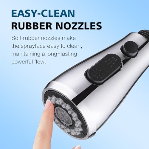 Kitchen Faucet Head Replacement 2 Modes with 12 Adapters, Pull Down Spray Head for Kitchen Faucet, Kitchen Sink Sprayer Replacement Compatible with Moen, American Standard, Kohler Faucets - Image 4