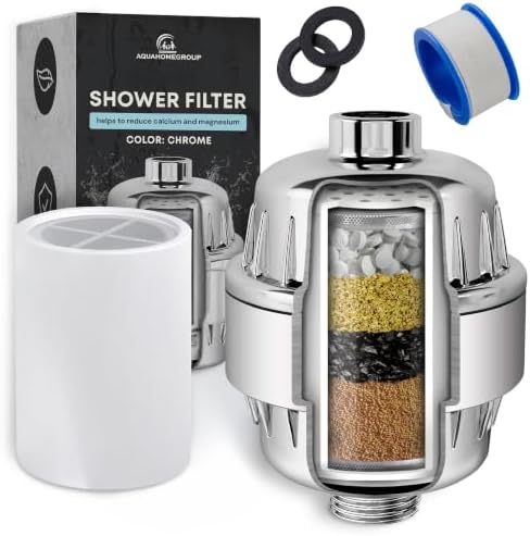 AquaHomeGroup Shower Head Filter, 5-Stage, Resin, Carbon, KDF - Image 2