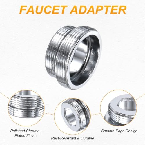 M METERXITY 2-Pack Faucet Adapter, M26 Male to M22 Male, for Kitchen - Image 2