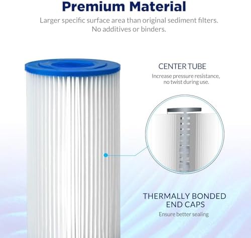Membrane Solutions 20 Micron 10"x2.5" Pleated Sediment Water Filter - Image 4