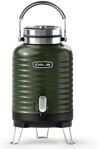 IDEUS Insulated Beverage Dispenser 1.4gal, Drink Container Deep Green by IDEUS