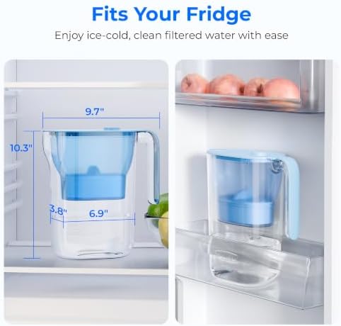 Waterdrop PT-05B-AL Alkaline Water Filter Pitcher, 7-Cup, Up to pH 9.5 - Image 2
