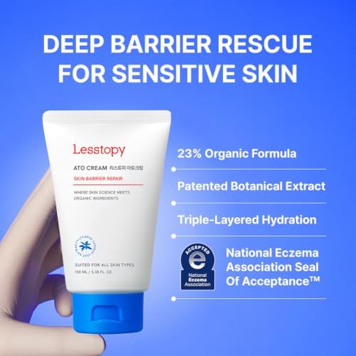 ATO Cream 10-Pack | Moisturizing Cream for Newborns to Adults | 23% Organic Content | NEA Certified | Fragrance-Free | 3.38 fl oz x 10ea (100ml x 10ea) - Image 3