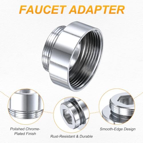 M METERXITY 2-Pack Faucet Adapter, M27 Female to M22 Male, for Kitchen - Image 2