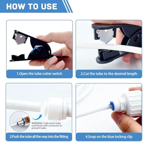 Refrigerator Water Line Kit, 1/4" OD 49.3 FT Water Supply Tubing - Image 5