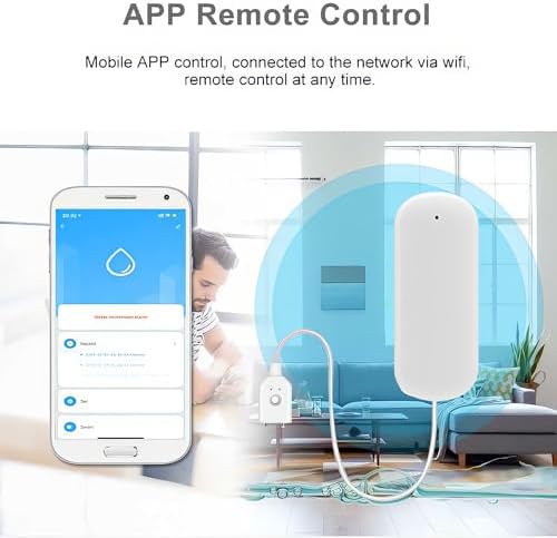Ufairy UJV WiFi Water Sensor Water Leak Detector with App Alerts, for Smart Life and Tuya Smart App Alexa Google Home Compatible No Hub Required - Image 2