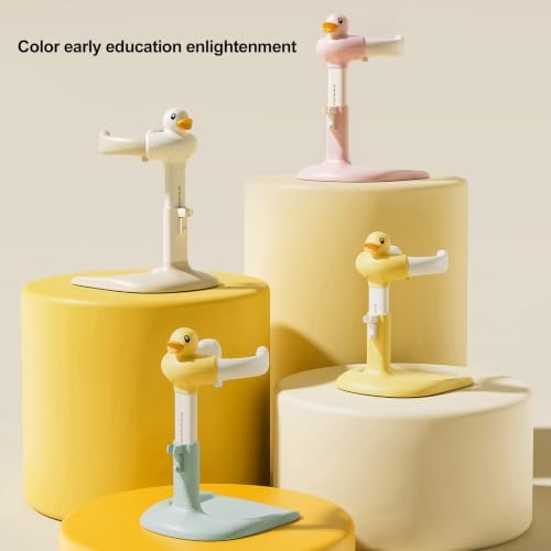 Adjustable Baby Shower Rack Anti-Slip Base Toddler Bath Stand Duck Design Portable Height Width Adjustable for 8-24 Months Kids A - Image 6