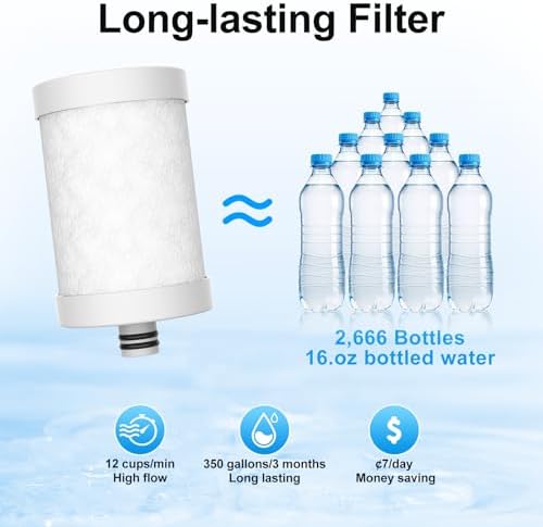 WINGSOL Stainless Steel Water Filter for Sink Faucet, NSF/ANSI 42&53, 360° Rotating Tap Purifier Reduces PFAS, Lead, Chlorine & Microplastics, 350 Gallons Long-Lasting for Kitchen & Bathroom - Image 5