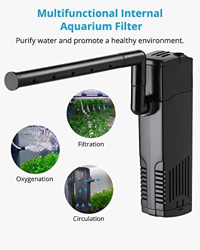 NICREW Internal Aquarium Filter for Fish Tank up to 20 Gallons, 100 GPH - Image 2