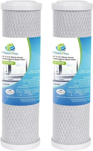 CFS 5 Micron Carbon Block Water Filter for POE12GHGACB, 10 x 2.5, 2 Pack by CompleteFiltrationServices