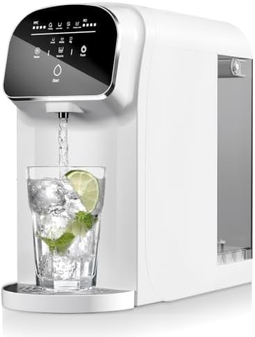 Aigerri Countertop Reverse Osmosis Water Filter, 5-Stage RO Water Filtration System with UV, 5:1 Pure-to-Drain Ratio, No Installation Required, Portable Water Purifier for Home, Kitchen, Office & RV by Aigerri