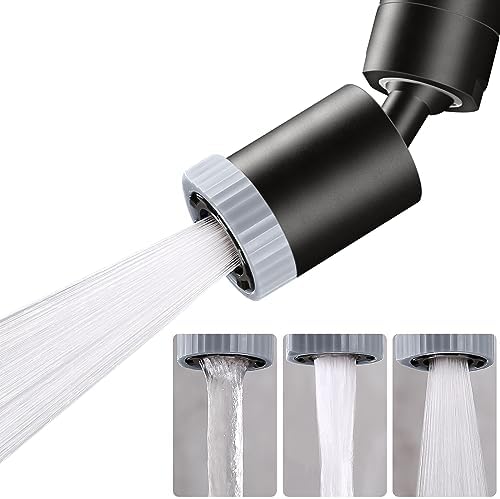 Swivel Faucet Aerator,3-function Faucet Nozzle,Rotate Kitchen Faucet Head by Chiataoma