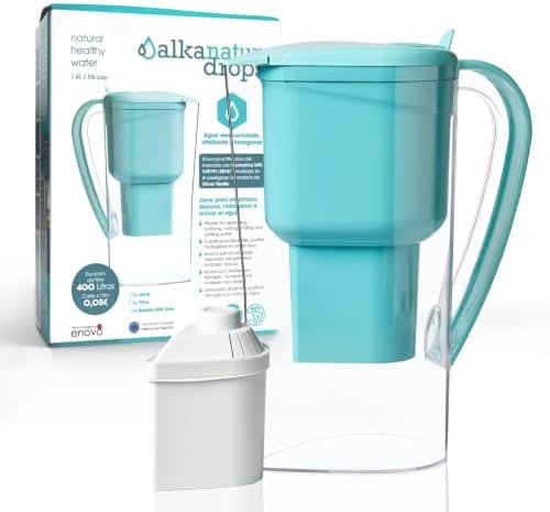 Alkanatur Alkaline Water Filter Pitcher - Adds Magnesium, 18mg/L by Alkanatur