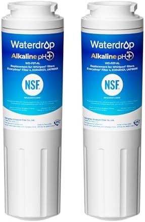Waterdrop Alkaline UKF8001 Refrigerator Water Filter 4, Enhances pH, 2 Pack by Waterdrop