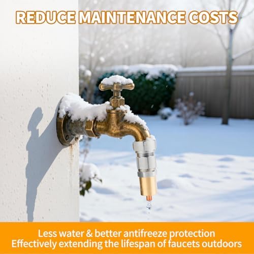 Freeze Protection for Outdoor Faucet - Heavy Duty Outdoor Garden Faucet Valve, Quick Install Water Saver for Lawn, Yard & Farm Faucets(2PCS) - Image 6