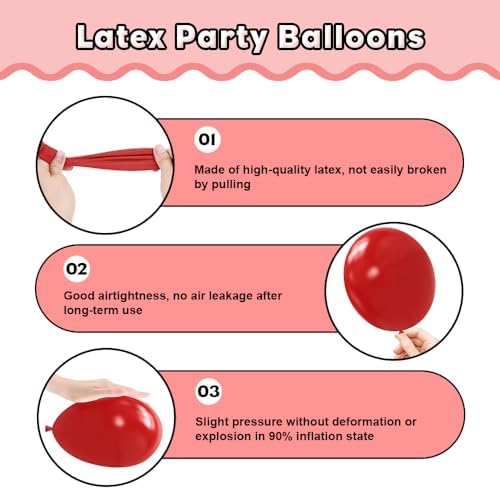 Red and Black Balloon Arch Kit，129Pcs Black and Red Balloons - Image 3