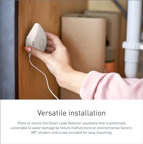 Moen Flo Smart Water Leak Detector, White, 4-Pack 920-005 + 2-Pack 6-Foot Leak Sensing Cable - Image 5