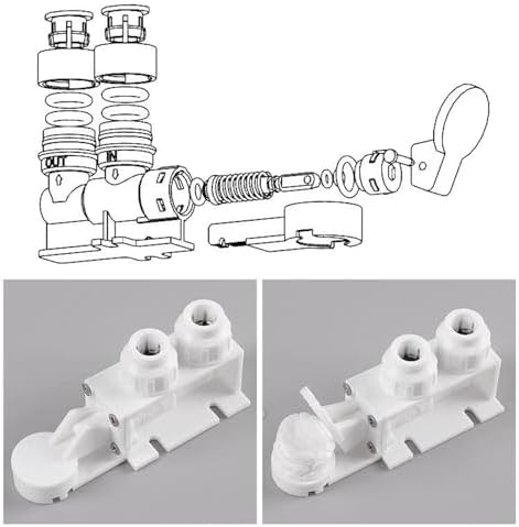 Compatible 1/4 3/8 Quick Connection Fittings Leakproof Switch Leakage Protector Stop Shut Off Valves Leak Detector RO Water Filter Parts(1I4 (Grey Color)) - Image 3