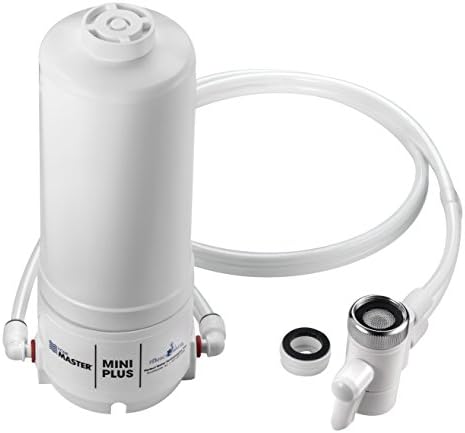 Home Master HM-MINI-Plus Countertop Faucet Filter, 750 Gallons Replaceable Filter, 1 Micron Absolute, NSF Certified Filter, Removes Lead, Chlorine, Chemicals, VOCs, TTHMs & More, Made in USA by HomeMaster