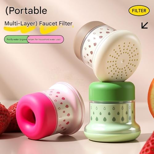 Mini Faucet Water Filter- Multi-Layer Filtration & Splash-Proof Kitchen Purifier, Splash-Proof Softener Parts, Detachable Leak-Proof F́aucet Mount Purifier for Kitchen Bathroom Home (2pcs-1) - Image 4