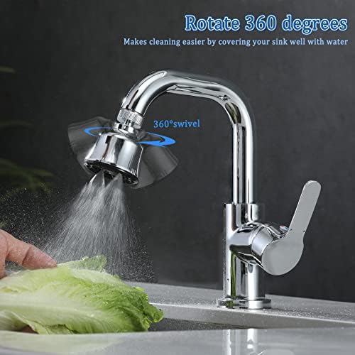 Sink Faucet Sprayer Attachment, Upgrade 4 Mode Adjustable Kitchen Faucet Head, Movable Kitchen Tap Head 360° Rotatable with Extension Hose, Anti-Splash Sink Sprayer Facuet Nozzle Head Water Saving - Image 5