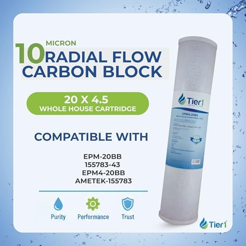 Tier1 10 Micron 4.5" × 20" Carbon Filter Replaces EPM-20BB, EPM4-20BB - Image 2