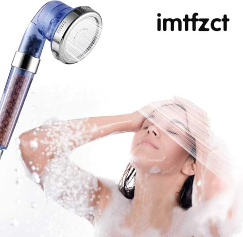 Detachable Ionic Filter Shower Head, High Pressure Showerhead with 3 Setting, Water Saving and Purify Water Quality, Stone Filter Beads Handheld Shower for Dry Hair and Skin Spa - Image 7