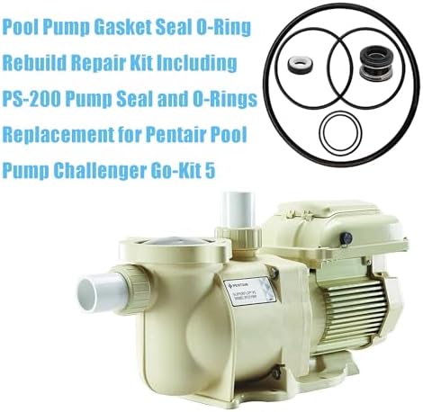 Pool Pump Gasket Seal O-Ring Rebuild Repair Kit Fit for Pentair Pool Pump Challenger Go-Kit 5 Including PS-200 Shaft Seal & O-Rings - Image 5