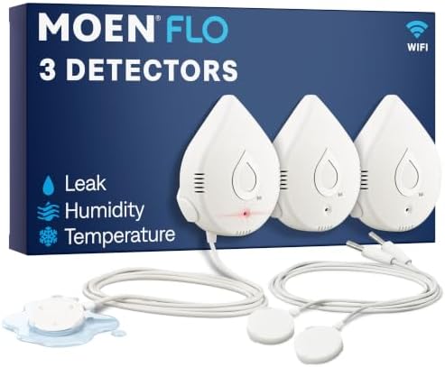 Moen Flo Detector, WiFi Enabled Water & Moisture Sensors, 3 pcs, 920-005 by Unknown