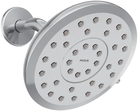 Moen Verso Eco-Performance Infiniti Dial Round Rain Shower Head, 7-Inch Diameter Spray Head, Chrome, 220R7EP by Unknown